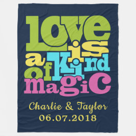 Nomes personalizados de amor mágico e cobertores d