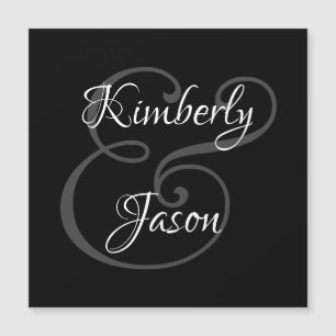 Nomes Personalizados DIY Dele e Dela, Branco e Cin