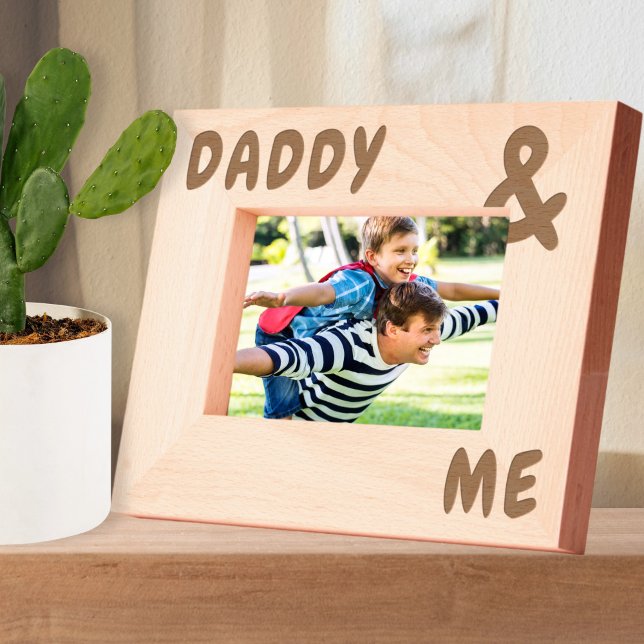 Nomes personalizados Grande e Pai Negrito e Eu (Personalized Names Big and Bold Daddy and Me Etched Frames by Ricaso. Fathers day gift ideas)