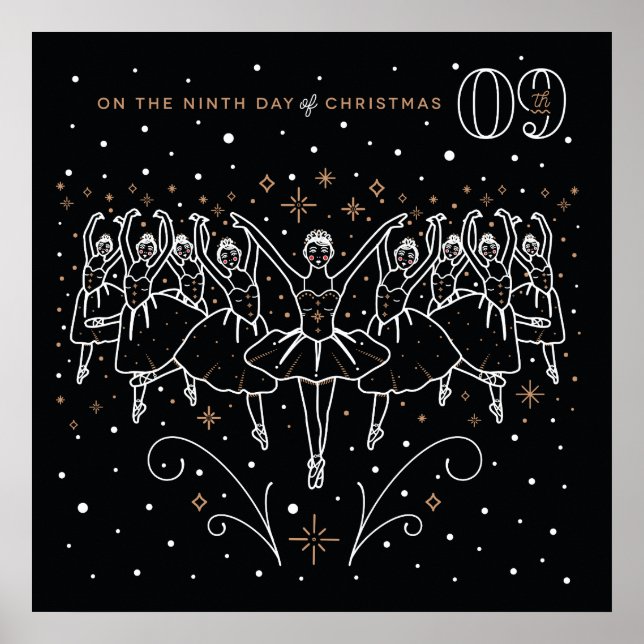 Nono dia de Poster de Natal 24x24 (Frente)