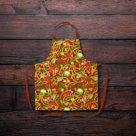 Noodais e legumes coloridos castanhos-vermelhos