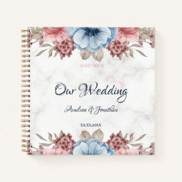 Nook Convidado de Casamento Floral Rustic Blue