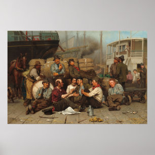 Noon de Longshoremen - John Brown Fine Art Poster