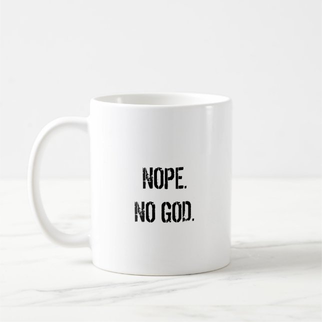 Nope. Nenhum deus. - Caneca ateu (Esquerda)