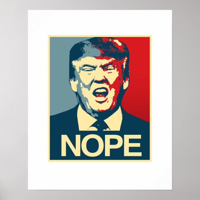 NOPE - Poster Anti-Trump - Anti-Trump - (Frente)