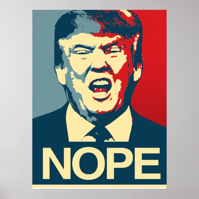 NOPE - Poster Anti-Trump - Anti-Trump - (Frente)