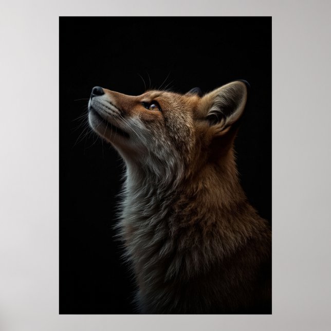 Nordic Style Fox Silhouette Poster (Frente)