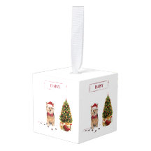 Norfolk Terrier Engraçado Cachorro de Natal com Ár