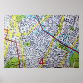 Norfolk, VA Vintage Map Poster