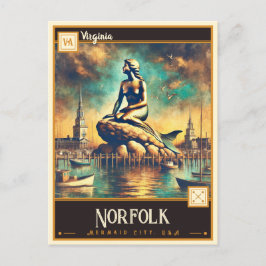 Norfolk, Virgínia | Cartão postal Vintage