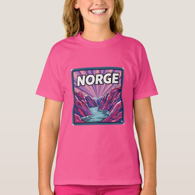 Norge Norway Geirangerfjords Fjords Kids T-shirt (Frente)