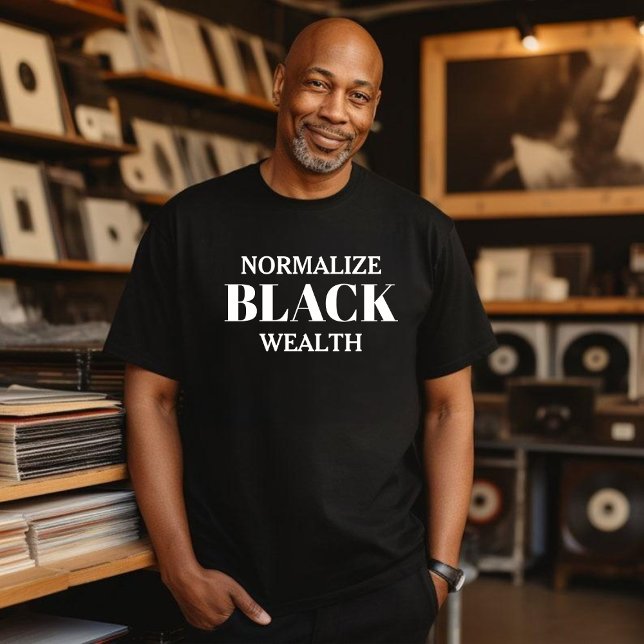 Normalizar T-Shirt Unisex de Riqueza Negra (Criador carregado)