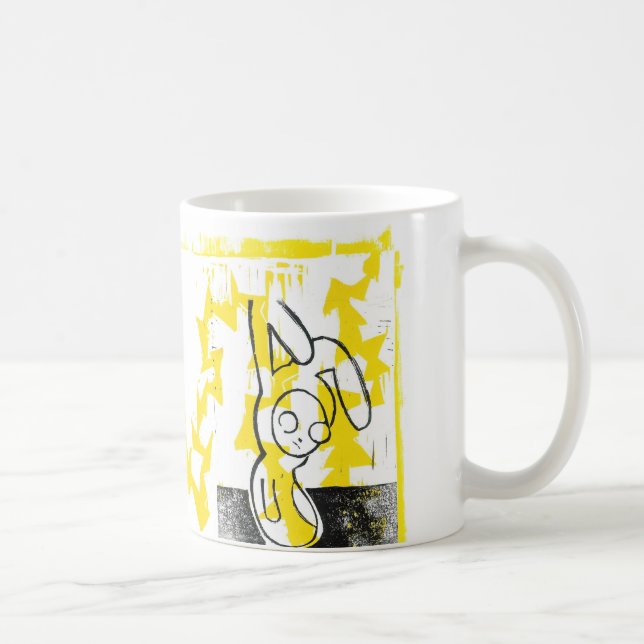 Normando a caneca de café do coelho (amarelo) (Direita)