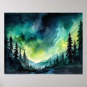 Norte Aurora Borealis Luz Impressão