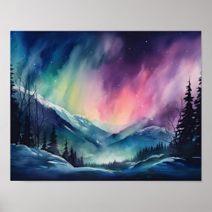 Norte Aurora Borealis Luz Impressão