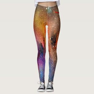 Norte Aurora Borealis Luzes e Árvores Leggings