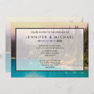 Norte Cênico Paisagem Convite de casamento Russo