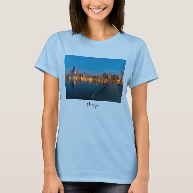 Norte Chicago Cityscape T-Shirt (Frente)