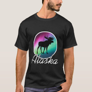 Norte do Alaska Luz T-Shirt Alaskan Moose Auror