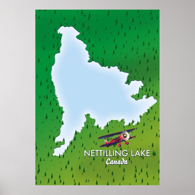 Norte do lago Hubbard do lago Michigan Poster (Frente)