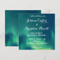 Norte Light Aurora Borealis Convite De Casamento