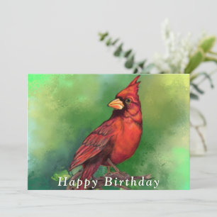 Norte Red Cardinal Bird - Parabéns -