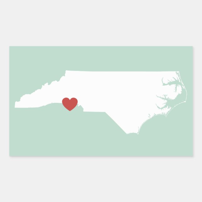 North Carolina Love - Adesivo personalizável (Frente)