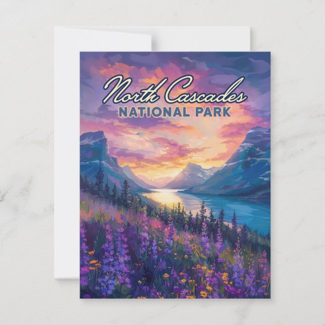 North Cascades National Park Washington Card (Frente)