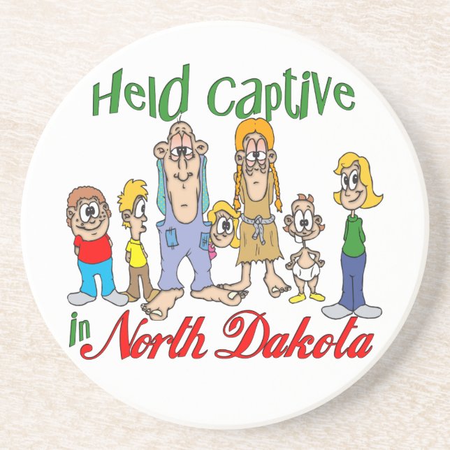 North Dakota Funny Trailer Park Porta copos Sandst (Frente)