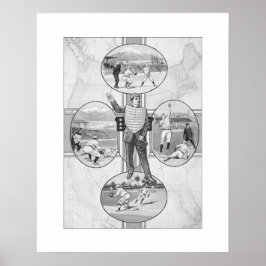 North East South West Baseball, Art Impressão