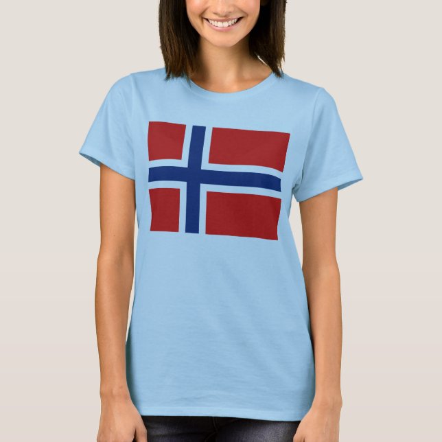 Noruega Flag x Map T-Shirt (Frente)