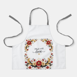 Norwegian Rosemaling Apron for Women