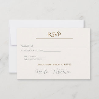 Nós Aceitamos Dois Cartão de Resposta RSVP