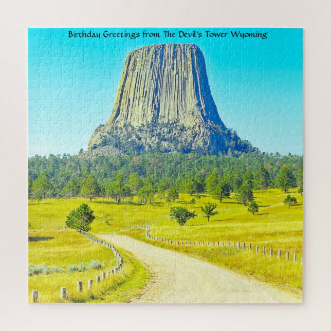 Nós Amamos A Torre do Diabo Wyoming. Quebra-cabeça (Vertical)