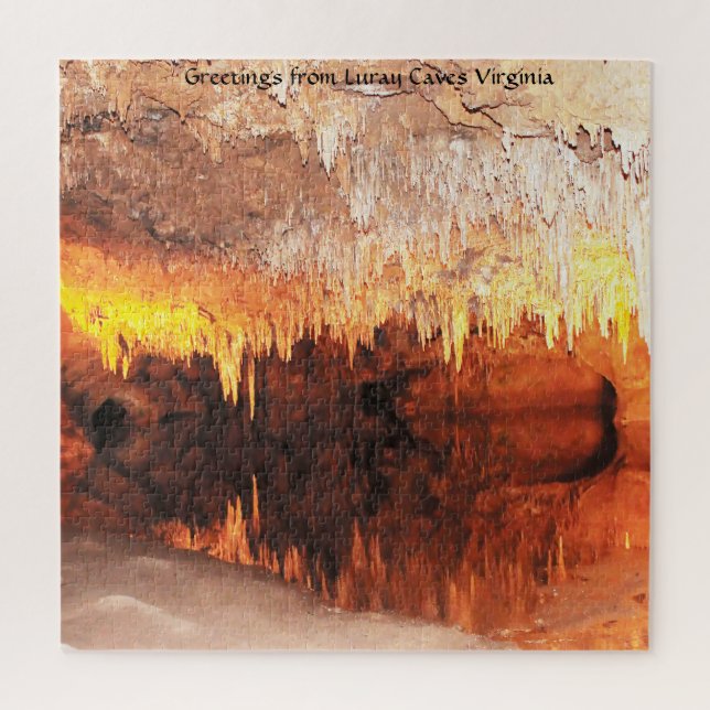 Nós amamos Luray Caves Virgínia. Quebra-cabeça (Vertical)