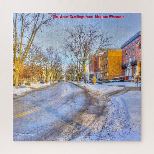 Nós amamos Madison Wisconsin. Quebra-cabeça (Vertical)