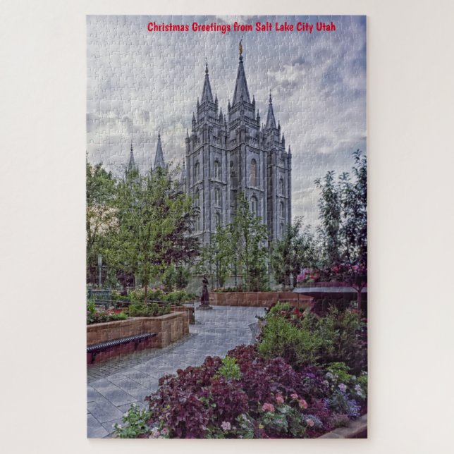 Nós Amamos Quebra-Cabeça de Salt Lake City Utah (Vertical)