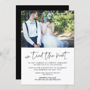 Nós amarramos o anúncio da foto do casamento moder