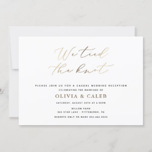 Nós amarramos o convite da Recepção de casamento d