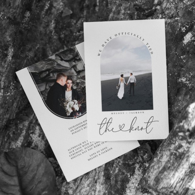 Nós Amarrámos o Nó | Anúncio de Casamento com Foto (Criador carregado)