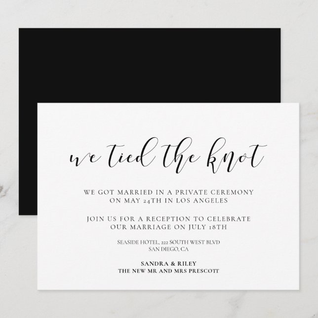 Nós amarramos o nó Design elegante anúncio (Frente/Verso)