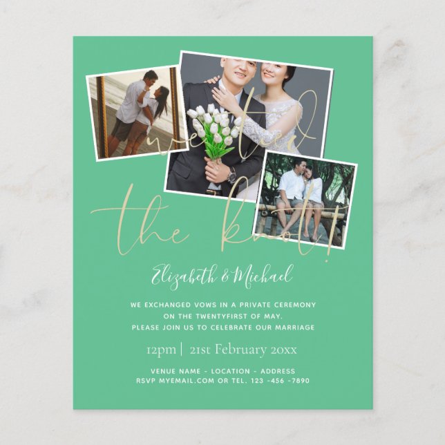 Nós Amarramos Os Nossos Nossos Convites De Anúncio (Frente)