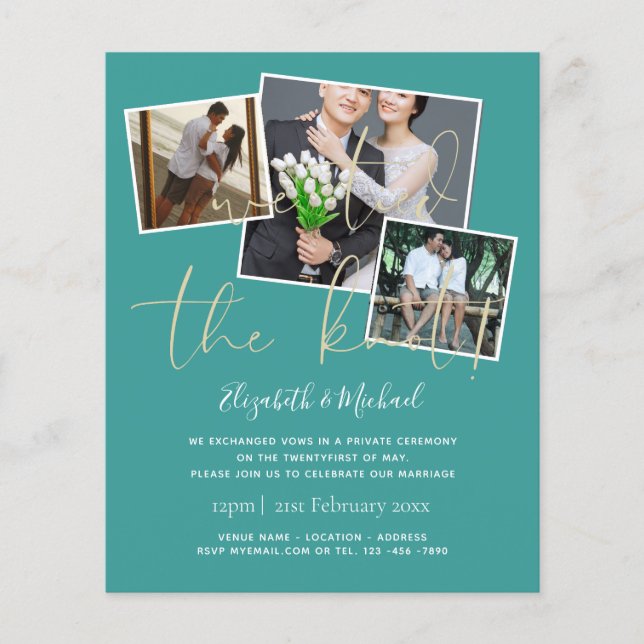 Nós Amarramos Os Nossos Nossos Convites De Anúncio (Frente)