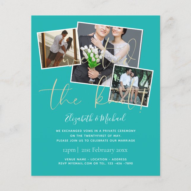 Nós Amarramos Os Nossos Nossos Convites De Anúncio (Frente)