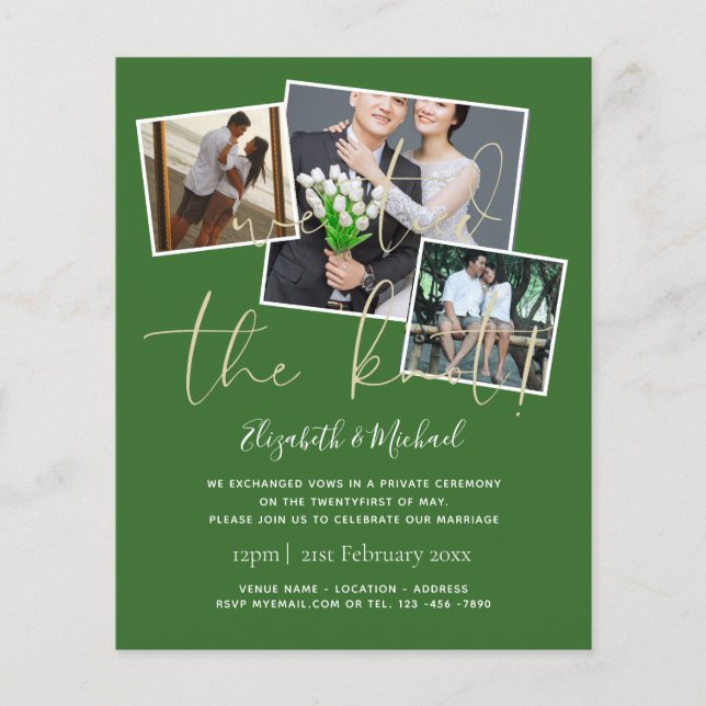 Nós Amarramos Os Nossos Nossos Convites De Anúncio (Frente)