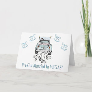Nós casamo-nos em VEGAS! Cartões do anúncio