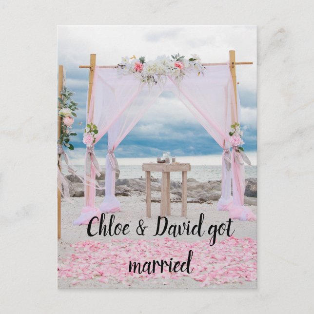 Nos casamos! Anúncio do cartão postal do casamento (Frente)