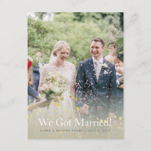 "Nos Casamos" Cartão Postal de Anúncio de Casament