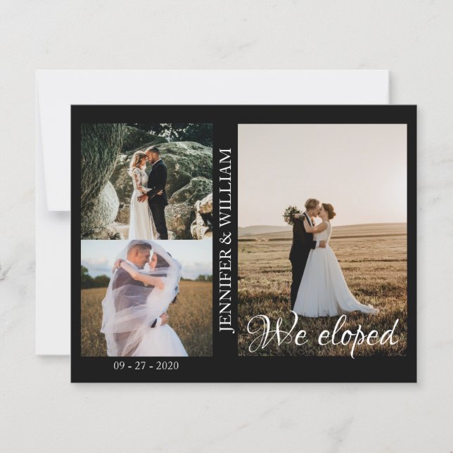 Nós Elografamos Anúncio de Casamento de Colagem de (Frente)