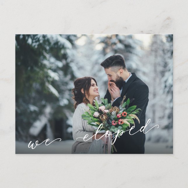 Nós Elopement - Anúncio de casamento (Frente)
